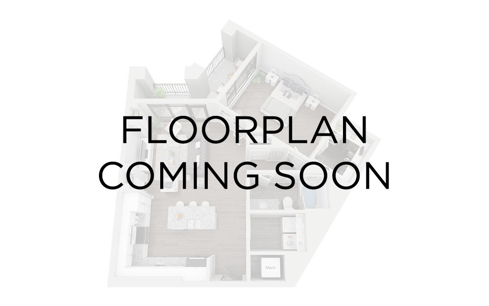 Jr A02 - 1 bedroom floorplan layout with 1 bathroom and 542 square feet
